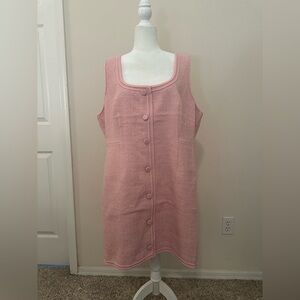 J. Crew Spring Blush Pink Sophia Dress Wool Tweed Sleeveless S 20 Career Preppy